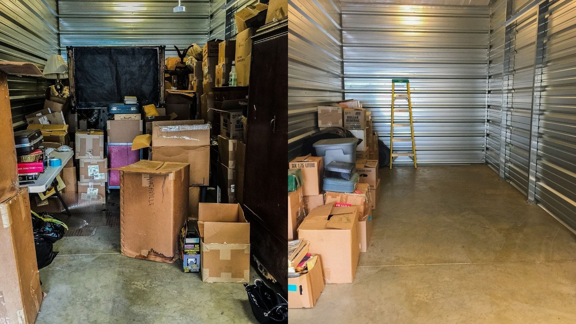 storage unit organized