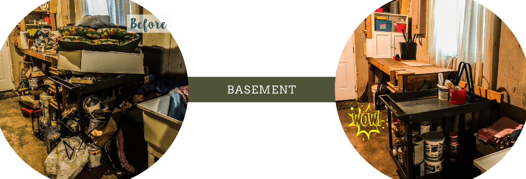 home basement organized