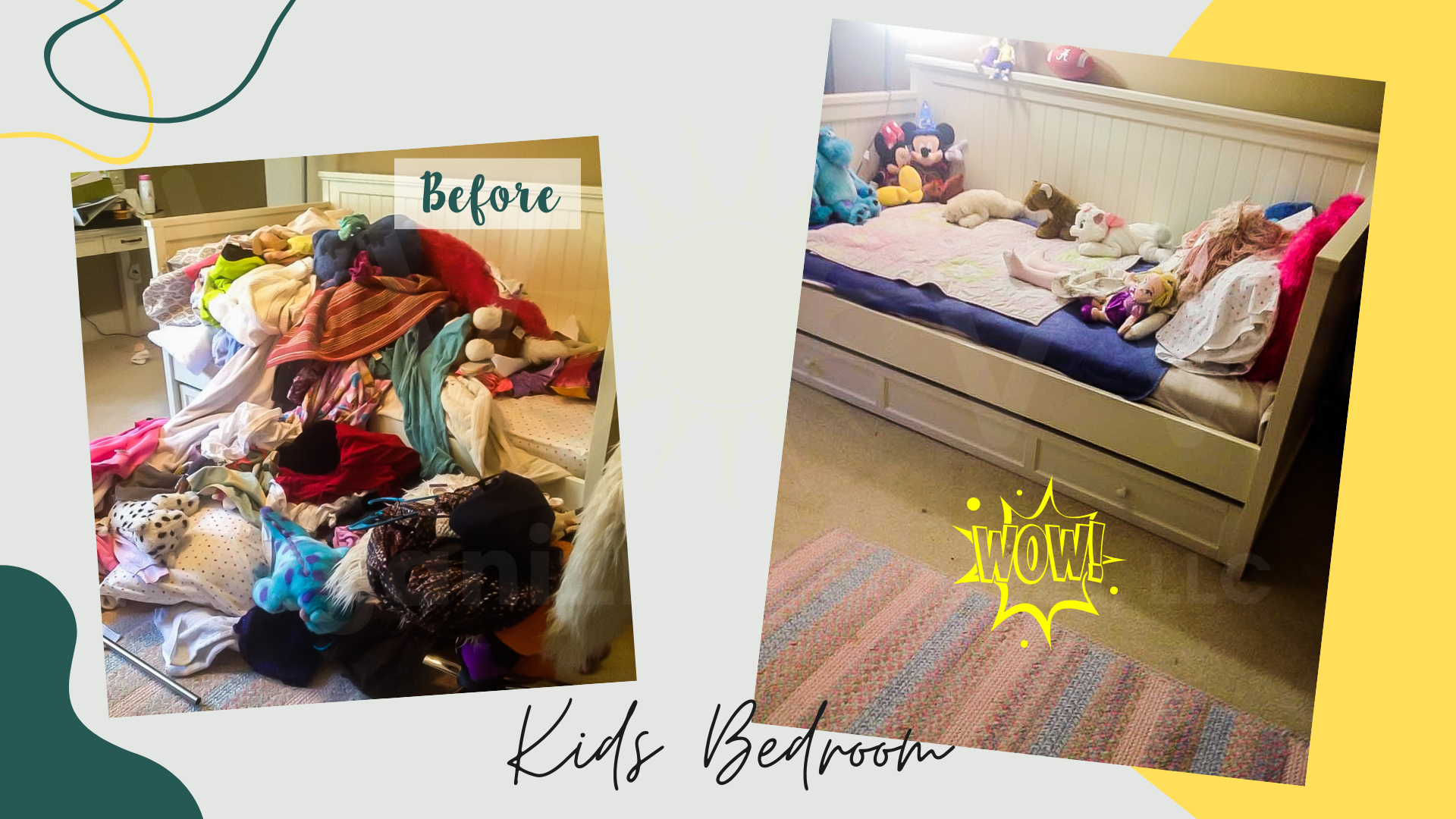 kids bedroom organized