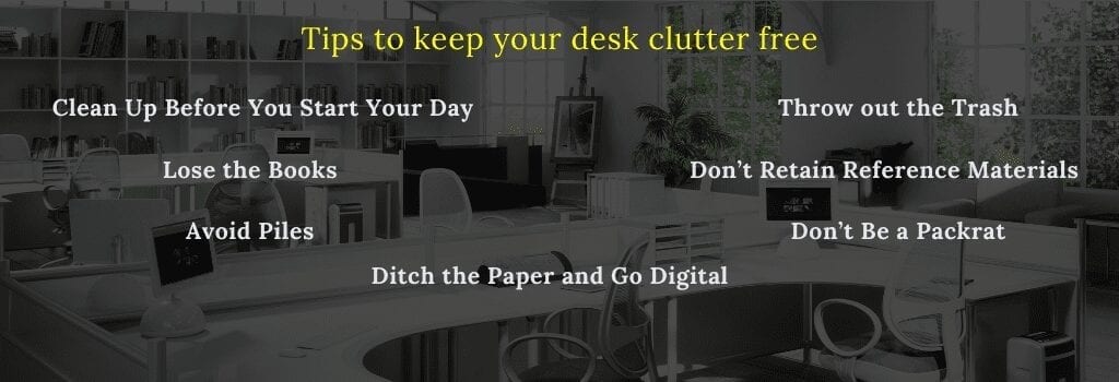 business organization tips for paper clutter