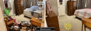 bedroom decluttered