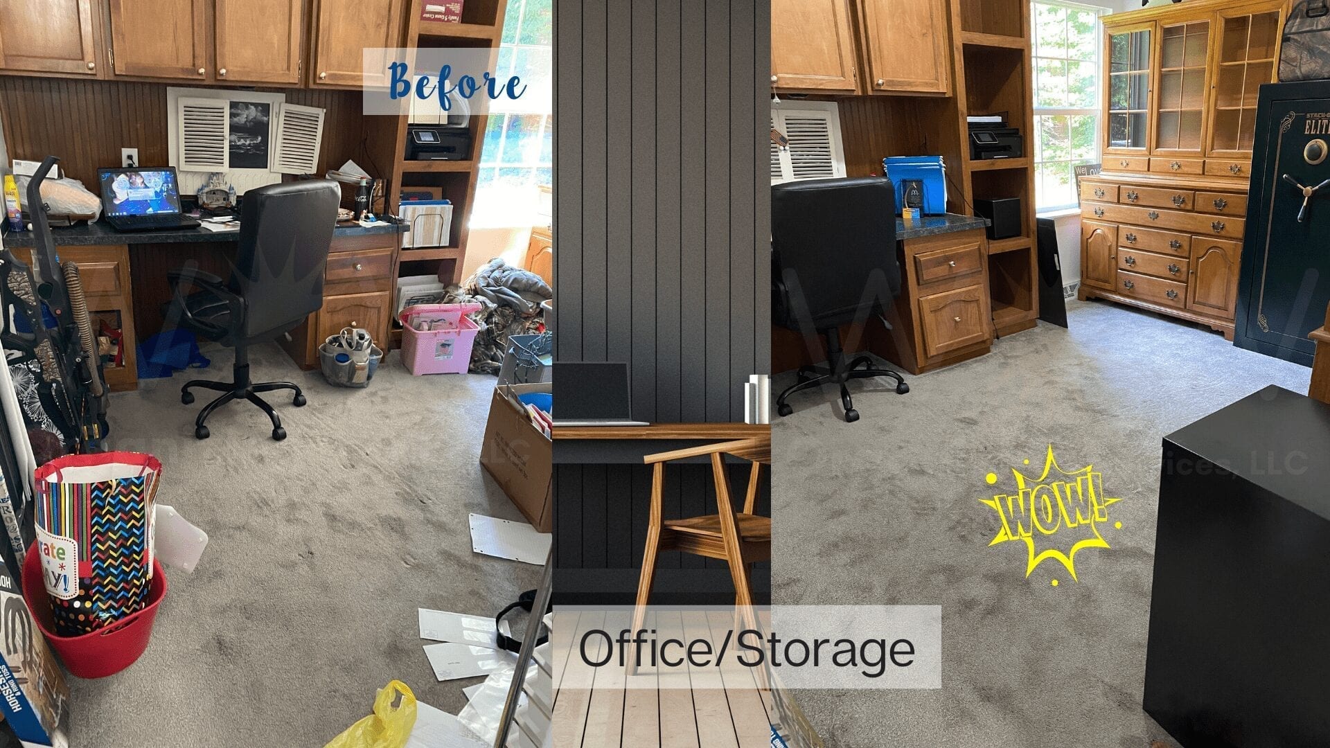 office & storage room organized