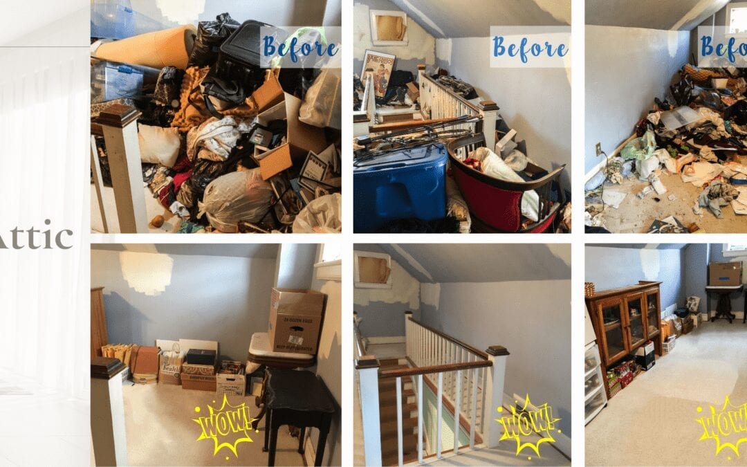 home attic before and after organization