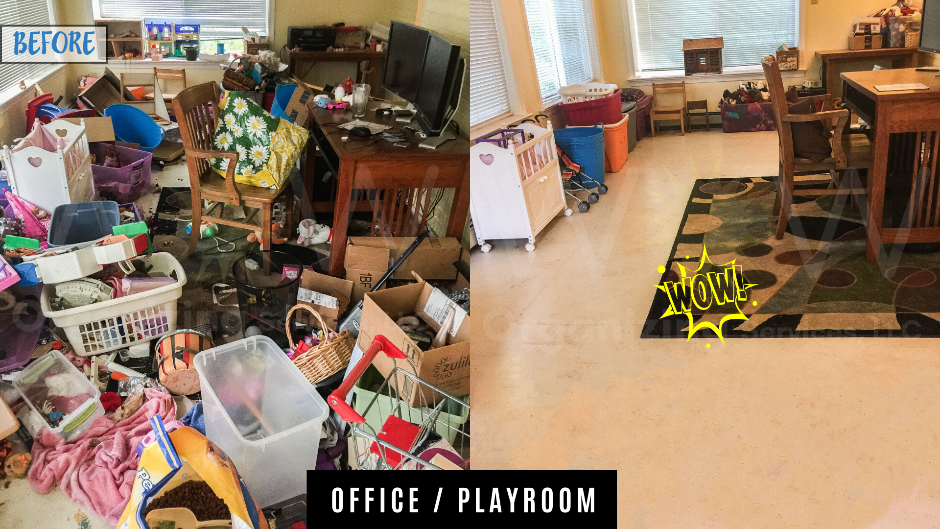 Office Playroom Organized