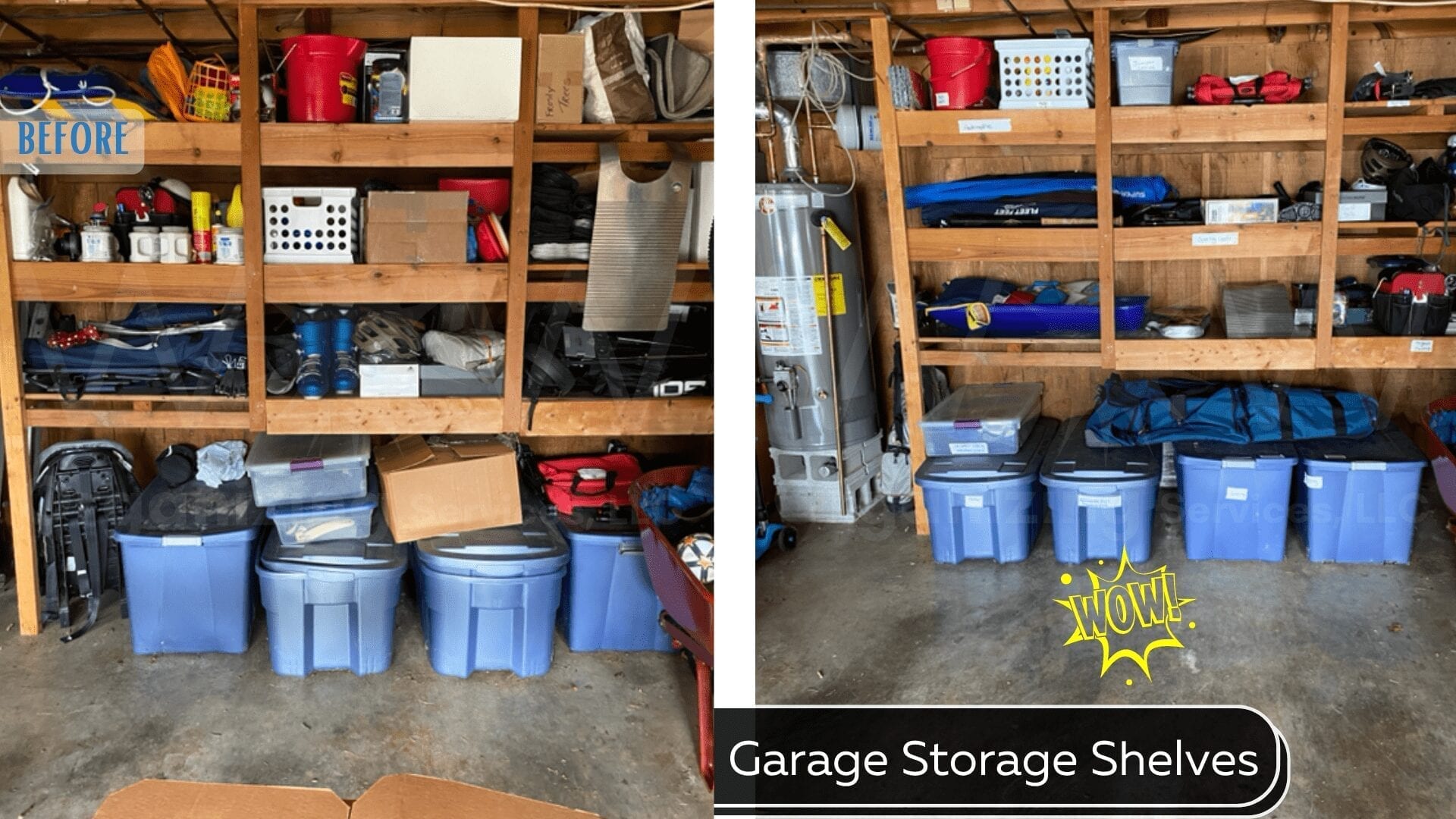garage organized and decluttered
