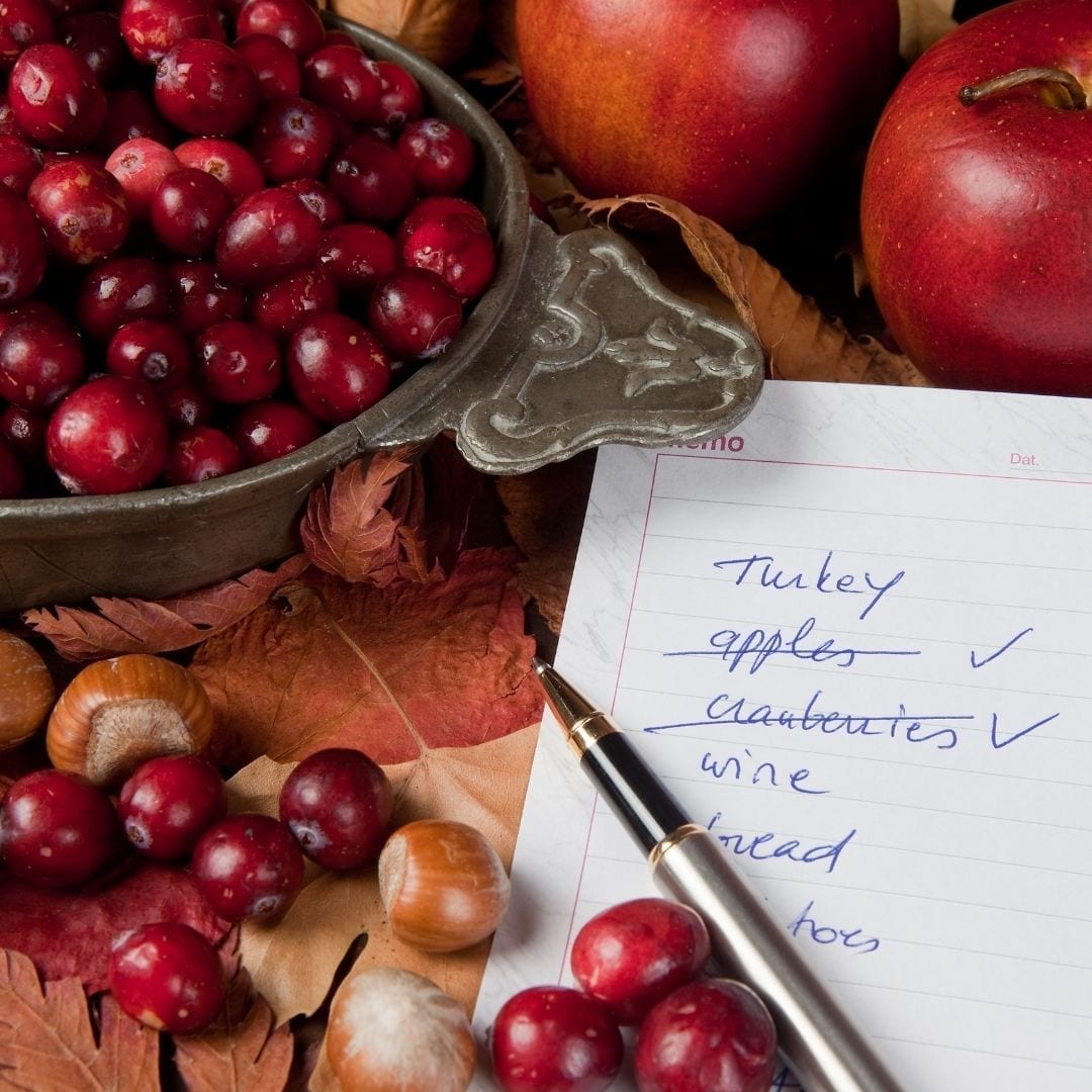 thanksgiving dinner lists