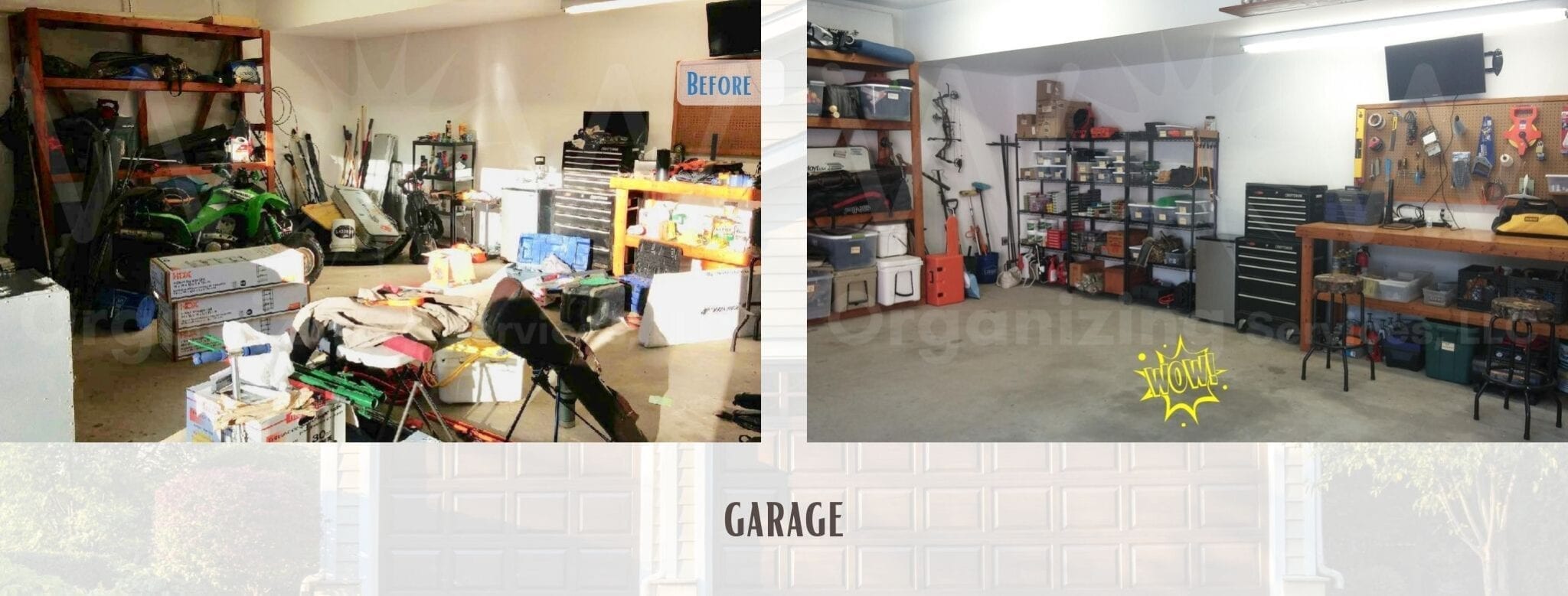 garage decluttered and organized