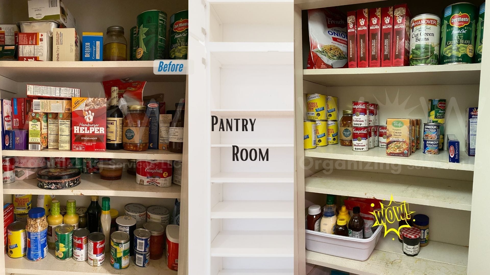 pantry decluttered and organized