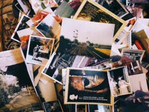 A pile of many different photographs