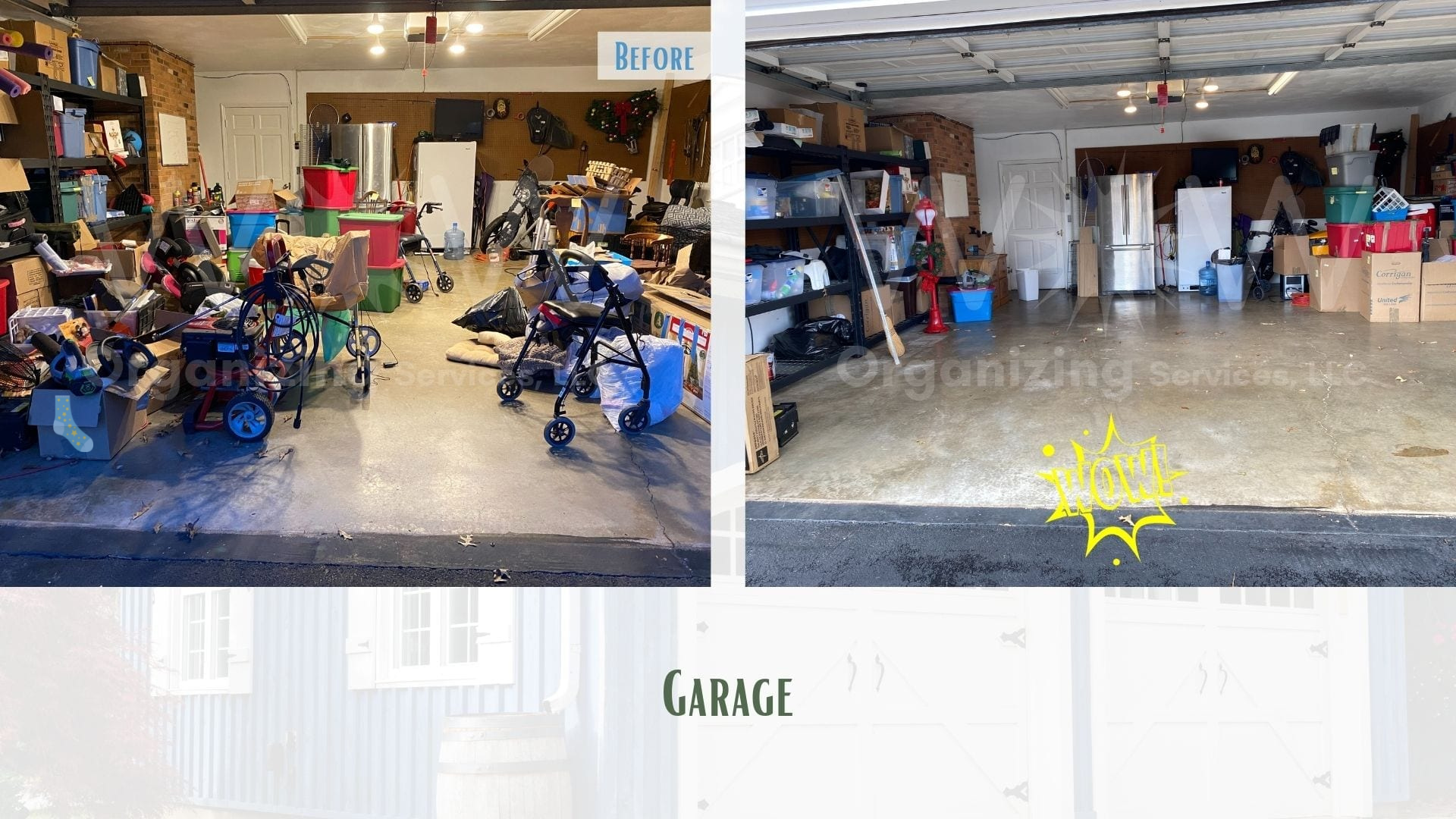 garage organized and decluttered